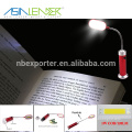 ABS Head and Aluminium Holder Magnet In the Bottom Powered by AAA Battery Flexible 1W COB LED Book Light